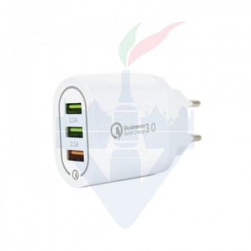 Caricatore da muro BK373 3 Porte USB-A Bianco