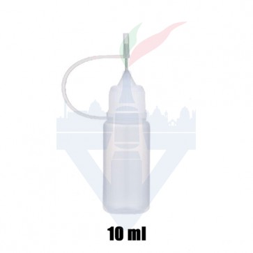 Boccette di Plastica PET / LDPE - Varie Misure-10ml Semi-Trasparente con Beccuccio ad Ago