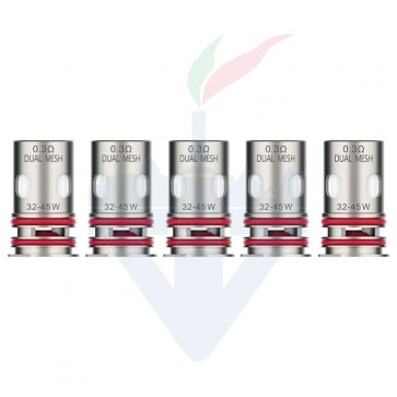 Testine Coil di Ricambio GTX-2 0,3ohm Dual Mesh - 5 Pezzi - Vaporesso