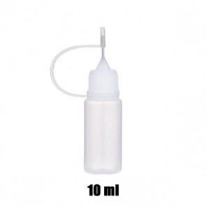 Boccette di Plastica PET / LDPE - Varie Misure-10ml Semi-Trasparente con Beccuccio ad Ago